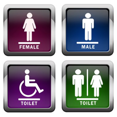 Restroom icons clipart