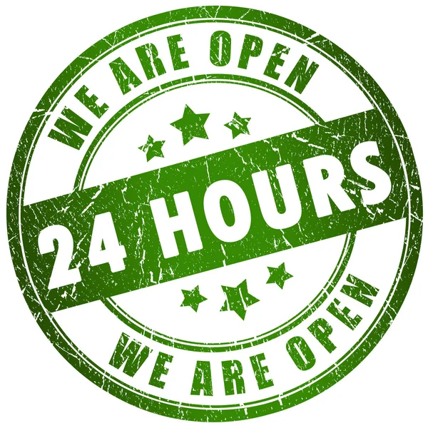 Open 24 hours — Stock Photo, Image