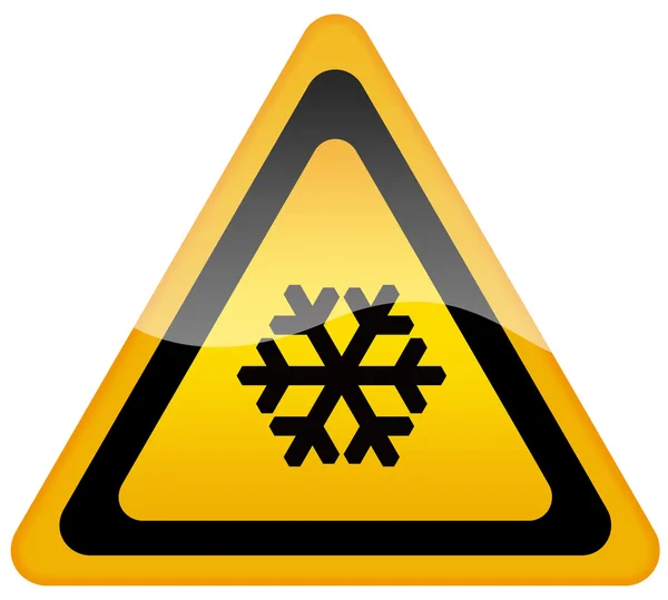 Snow warning sign — Stock Photo, Image