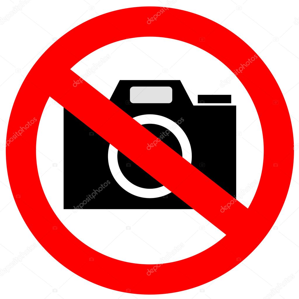 No photo camera sign