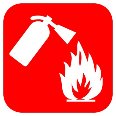 Fire extinguisher sign clipart