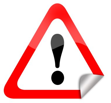 Attnetion warning sign clipart