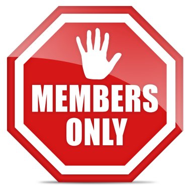 Members only icon clipart