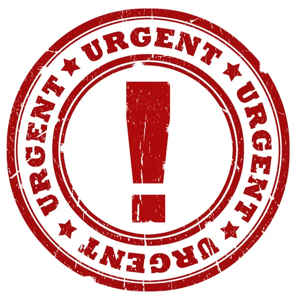 Urgent red ink stamp — Stock Photo, Image