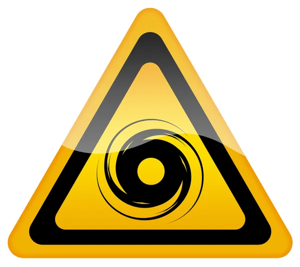 Hurricane warning sign — Stock Photo, Image
