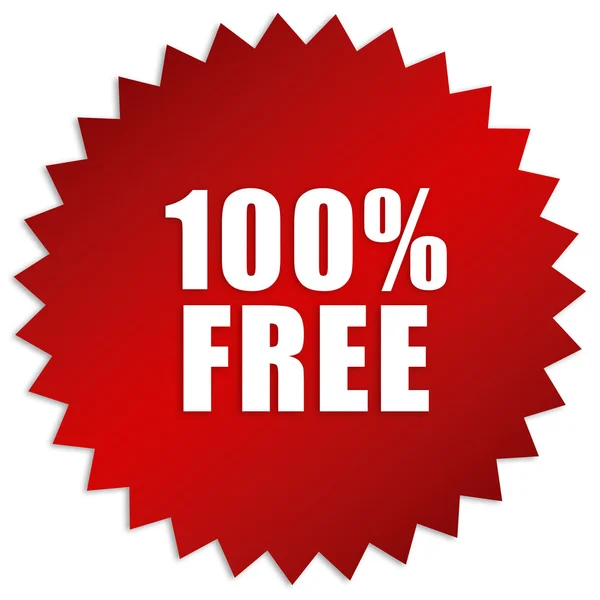 100 percent free sticker — Stock Photo, Image