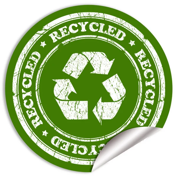 Recycled sticker — Stock Photo, Image