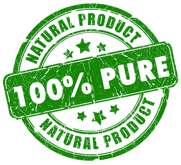 100 pure natural stamp — Stock Photo, Image