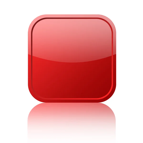 Botão em branco vermelho — Fotografia de Stock