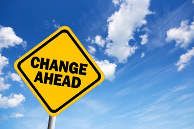Change ahead sign clipart