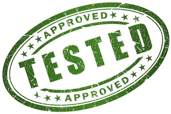Tested stamp — Stock Photo, Image