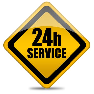 Twenty four hour service clipart