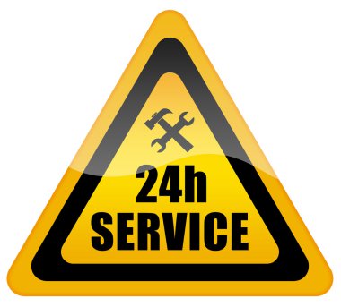 24 hour service clipart