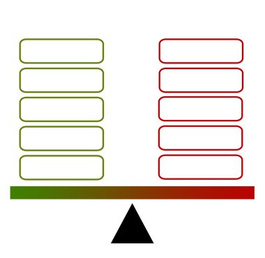 Pro et contra chart clipart