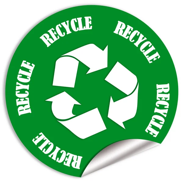 Etiqueta de reciclagem — Fotografia de Stock