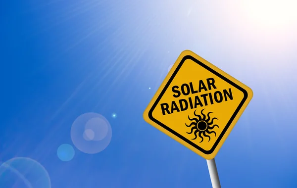 Sinal de radiação solar — Fotografia de Stock