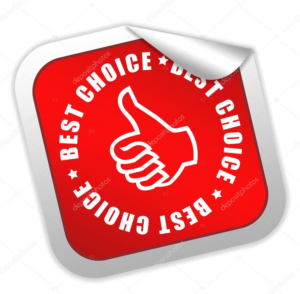 Best choice label illustration