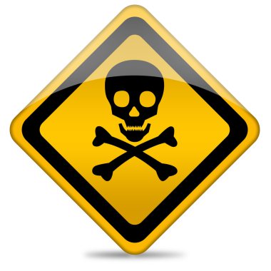 Danger skull sign clipart