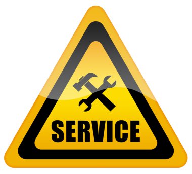 Service support sign clipart