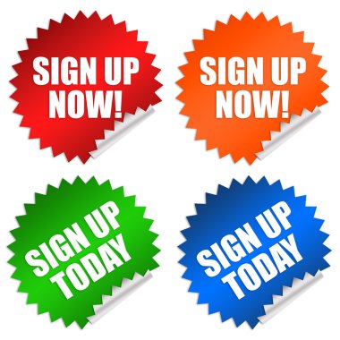 Sign up now clipart