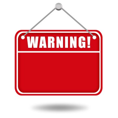 Warning board clipart