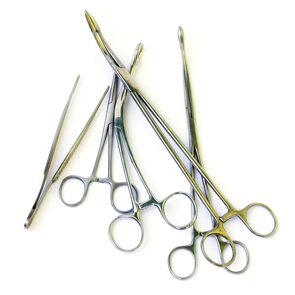 Sebészeti eszközök halmozott — Stock Fotó