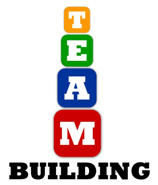 Logotipo do edifício de equipa — Fotografia de Stock