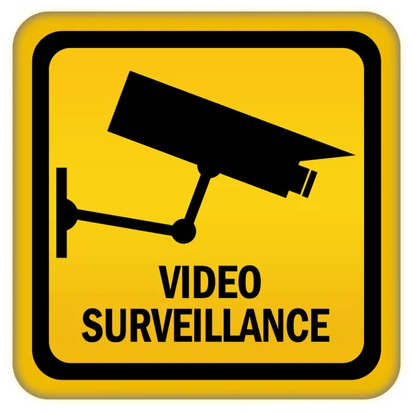 Sinal de vigilância por vídeo — Fotografia de Stock