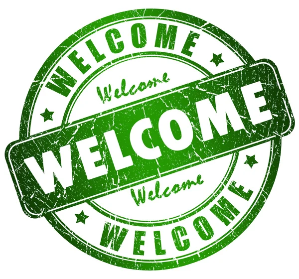 Welcome stamp — Stock Photo, Image