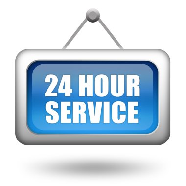 24 hour service clipart