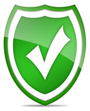 Shield with tick clipart