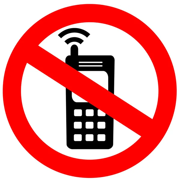 Κανένα σημάδι κινητό τηλέφωνο — Φωτογραφία Αρχείου