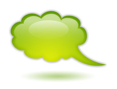 Green speech bubble clipart