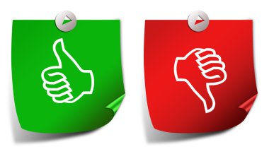 Thumbs up down clipart