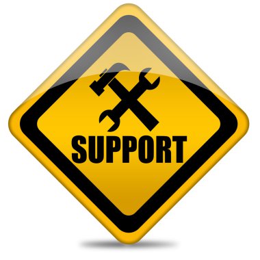 Support sign clipart