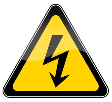 High voltage warning sign clipart