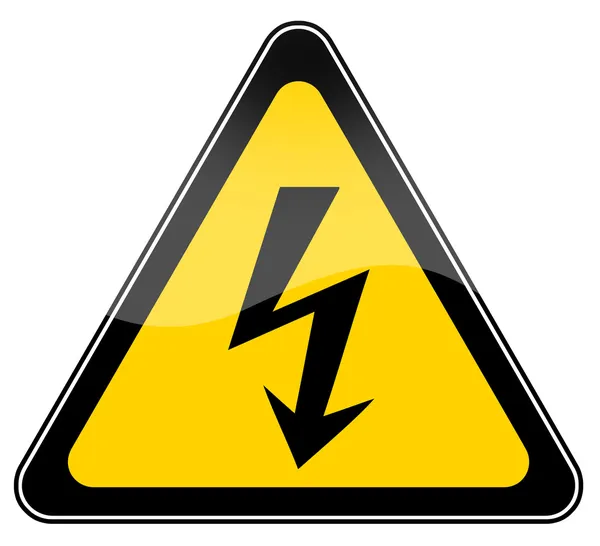 Yüksek voltaj uyarı işareti — Stok fotoğraf