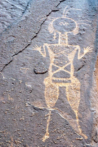 Ancient rock art in Niger depicting one figure — Stock Photo, Image