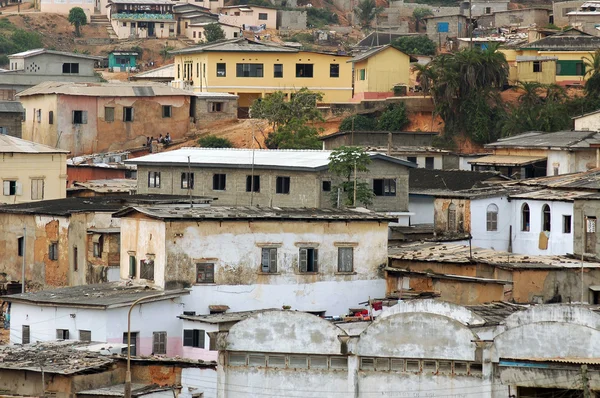 Cape Coast houses in Ghana — Stock Photo, Image