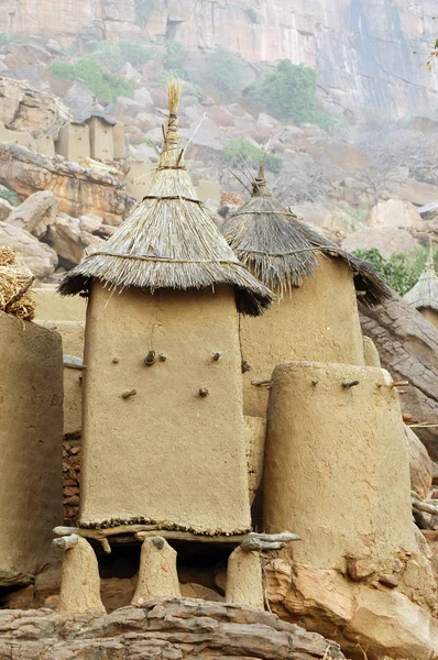 Close-up van traditionele dogon dorp — Stockfoto