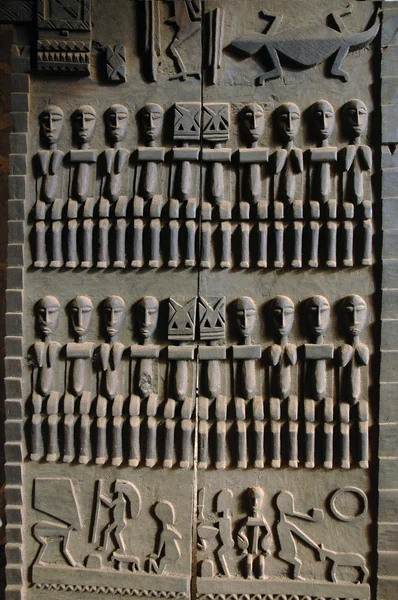 Close up of a traditional Dogon door — Stock Photo, Image