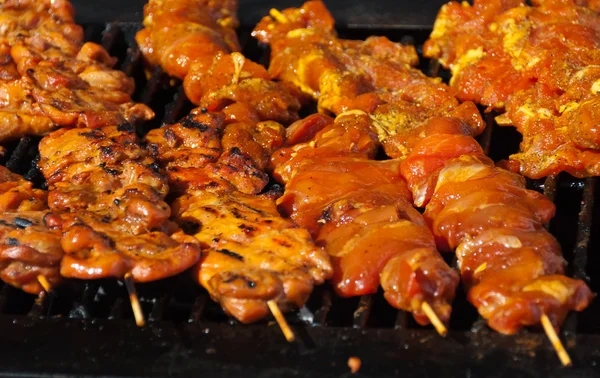 Appetizing outside Chicken barbeque Stock Photo