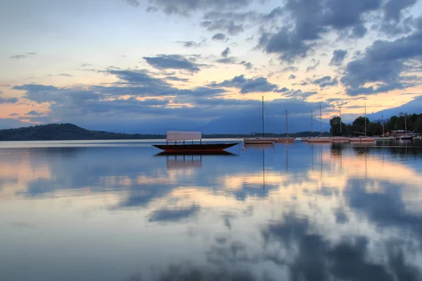 stock image Lake reflection at sunset