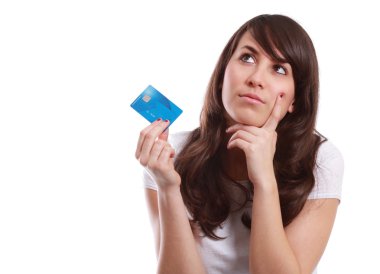 kredi kartı ile genç kız