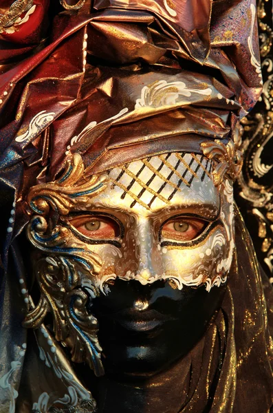 Gouden masker detail — Stockfoto