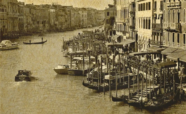 Vintage postcard of Rialto — Stock Photo, Image