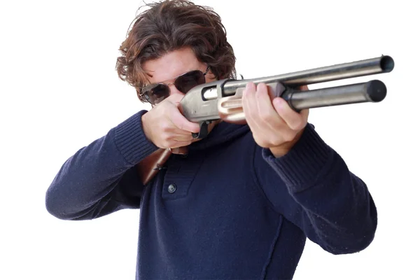 Shotgun aiming — Stock Photo, Image