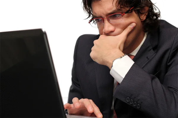 Worried young business man — Stock Photo, Image