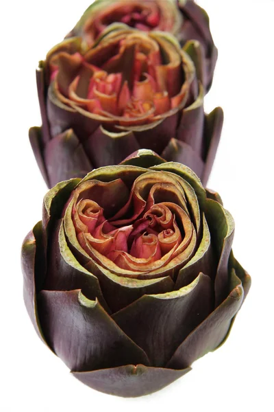 Stock image Cut artichokes isolated