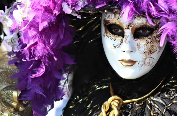 Detalle máscara púrpura — Foto de Stock